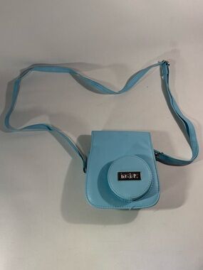 🌊📸 INSTAX CAMERA LIGHT BLUE CHROME LOGO CARRY CASE FOR INSTAX MINI 8 📸🌊